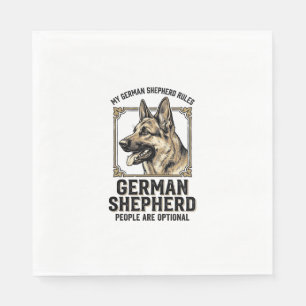 Serviette En Papier Chemise de Berger Allemand pour les Amoureux de Ch