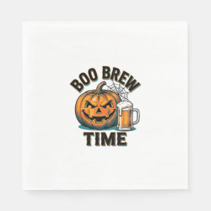 Serviette En Papier Chemise de bière Halloween Vintage Pumpkin Party T