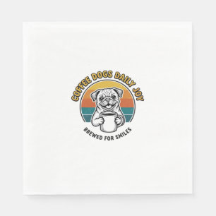 Serviette En Papier Chemise de chien de café Design de mug de chiot gr