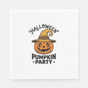 Serviette En Papier Chemise de citrouille d'Halloween Chapeau de sorci