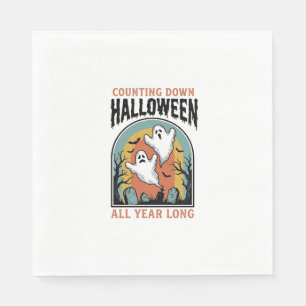Serviette En Papier Chemise de compte à rebours d'Halloween Graphique
