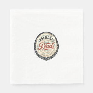 Serviette En Papier Chemise de conception de gravure vintage de papa l