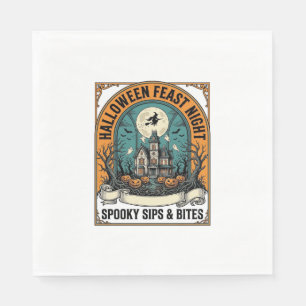 Serviette En Papier Chemise de fête d'Halloween Repas effrayant Maison
