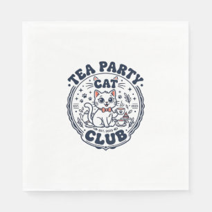Serviette En Papier Chemise de l'amant de chat de thé Party Art - Chat