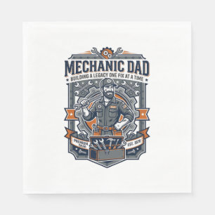 Serviette En Papier Chemise de Mécanicien de la Fête des Pères Papa Dr