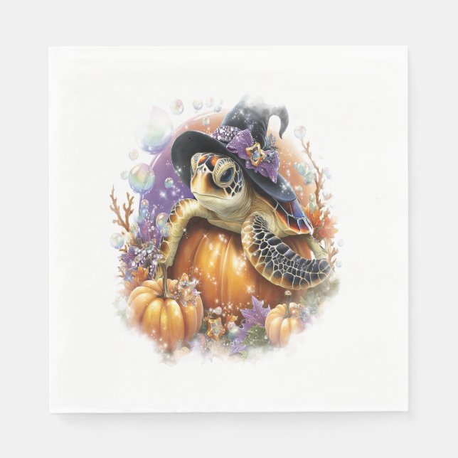 Serviette En Papier Chemise de mer Halloween de mer (Devant)