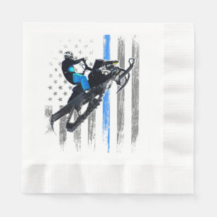 Serviette En Papier Chemise de motoneige drapeau américain pour hommes