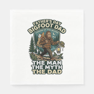 Serviette En Papier Chemise de Papa Bigfoot pour la Fête des Pères For