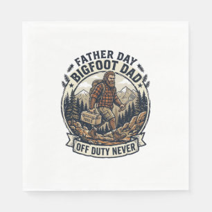 Serviette En Papier Chemise de Papa Bigfoot pour la Fête des Pères, Mo
