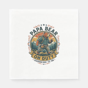 Serviette En Papier Chemise de papa ours en service pour la fête des p