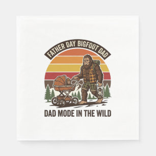 Serviette En Papier Chemise de père de jour Bigfoot Papa Camping Légen