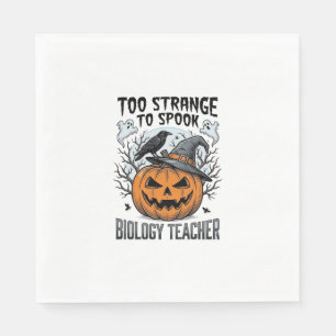 Serviette En Papier Chemise de professeur de biologie Halloween Citrou
