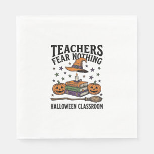 Serviette En Papier Chemise de professeur Halloween avec livres de sor