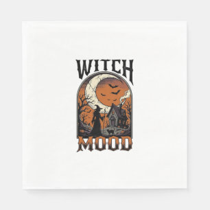 Serviette En Papier Chemise de sorcière Halloween Design de Lune Hanté