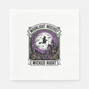 Serviette En Papier Chemise de sorcière vintage Art de Halloween haunt