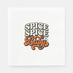 Serviette En Papier Chemise de typographie rétro vintage Spice Spice B