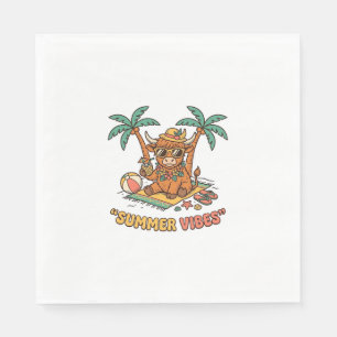Serviette En Papier Chemise de vacances de plage de vache highland mig