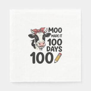 Serviette En Papier Chemise de vache 100 jours Gravure vintage design