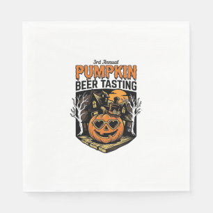 Serviette En Papier Chemise d'événement Halloween vintage de dégustati
