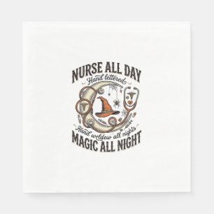 Serviette En Papier Chemise d'infirmière Halloween Sorcière Médicale É