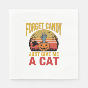 Serviette En Papier Chemise drôle de bonbons pour amateur de chats Hal