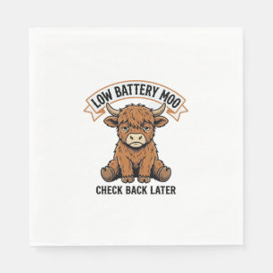 Serviette En Papier Chemise drôle d'humeur hors ligne de vache des Hig