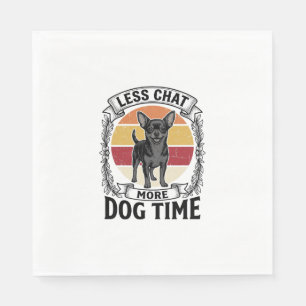 Serviette En Papier Chemise drôle pour amateur de chien Gravure vintag