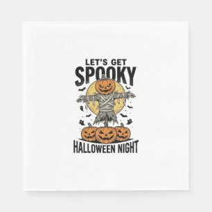 Serviette En Papier Chemise Épouvantail Citrouille Graphique Halloween