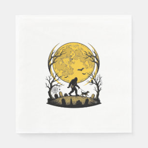 Serviette En Papier Chemise Halloween Bigfoot Pleine Lune Promenade Ch