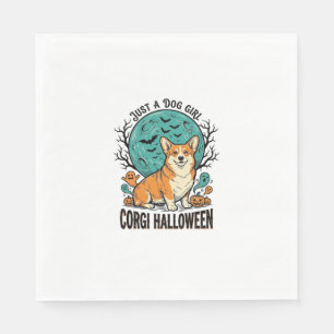Serviette En Papier Chemise Halloween Corgi pour filles aimant les chi