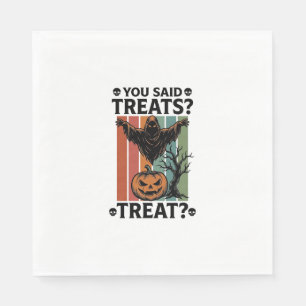 Serviette En Papier Chemise Halloween Fantôme avec Pun de friandise ef