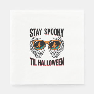 Serviette En Papier Chemise Halloween squelette avec lunettes de sorci