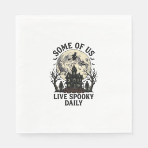 Serviette En Papier Chemise Halloween tous les jours avec lune hantée 