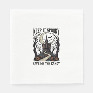Serviette En Papier Chemise Maison Hantée Gravure Halloween Vintage Ar