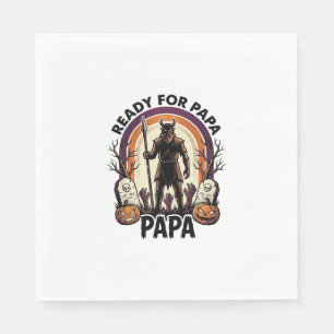 Serviette En Papier Chemise Papa Halloween Vintage Cimetière Coucher d