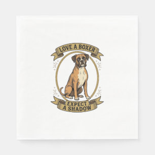 Serviette En Papier Chemise pour amateur de Boxer Gravure Vintage Drôl