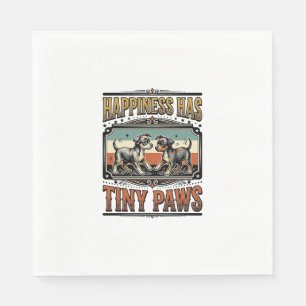 Serviette En Papier Chemise pour amateur de chiots Gravure vintage Hum