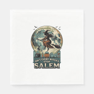 Serviette En Papier Chemise Sorcière de Salem Gravure Vintage Humour É