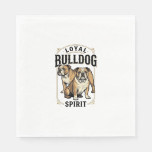 Serviette En Papier Chemise Vintage Bulldog Twin Bulldogs Gravure Tee_