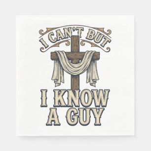 Serviette En Papier Chemise Vintage Christian Cross Je Connais un Mec