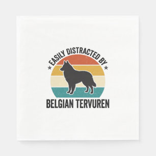 Serviette En Papier Chemise vintage pour amateur de Tervuren belge_1