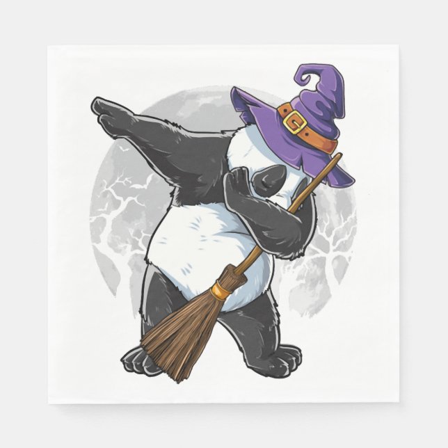 Serviette En Papier Chemises Halloween Panda Dabbing, Halloween 2021 (Devant)