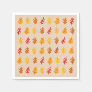 Serviette En Papier Chêne d'automne Feuilles