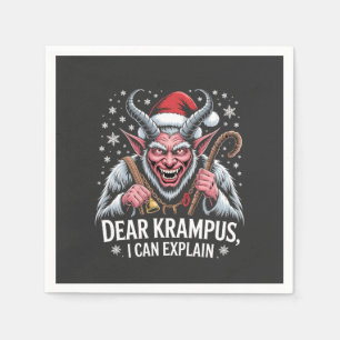 Serviette En Papier Cher Krampus Je Peux Expliquer Noël Père Noël
