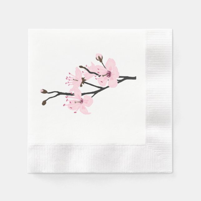 Serviette En Papier cherry flowers (Devant)