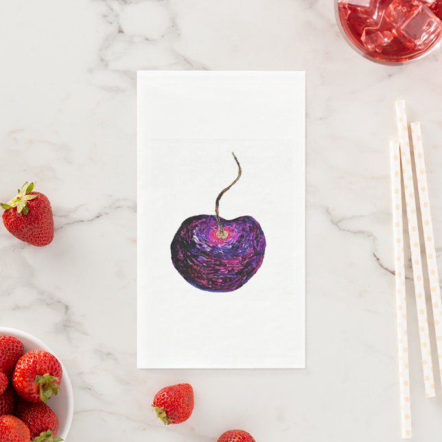 Serviette En Papier Cherry Napkin (En situation)