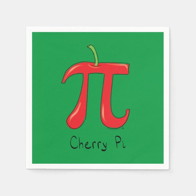 Serviette En Papier Cherry Pi Symbole Math Enseignant Funny (Devant)