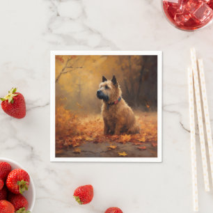 Serviette En Papier Chesapeake Bay Terrier en congé d'automne