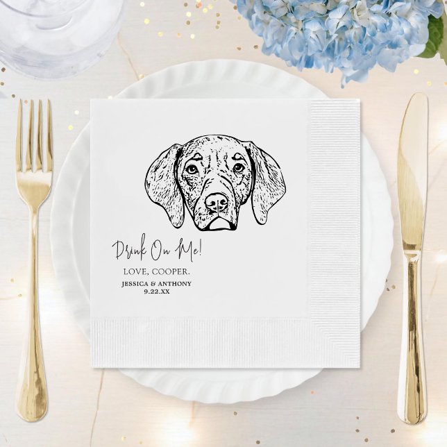 Serviette En Papier Chesapeake Chien Personnalisé Chien Mariage Napkin (Créateur téléchargé)