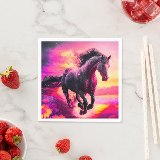 Serviette En Papier Cheval Ai (En situation)